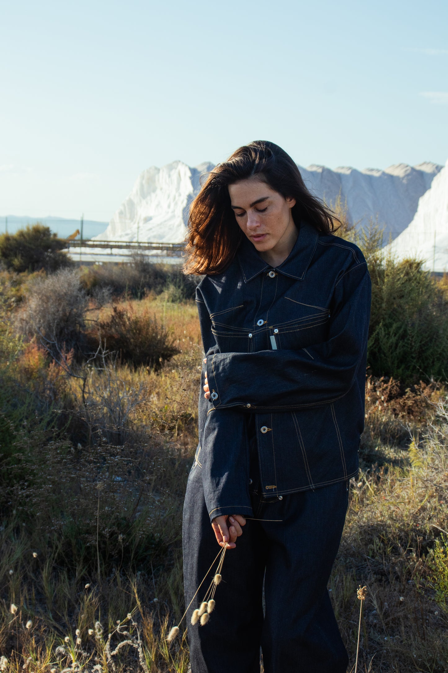 SCAR RAW DENIM JACKET - INDIGO