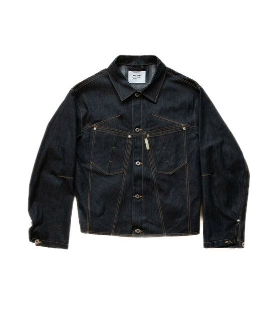 SCAR RAW DENIM JACKET - INDIGO
