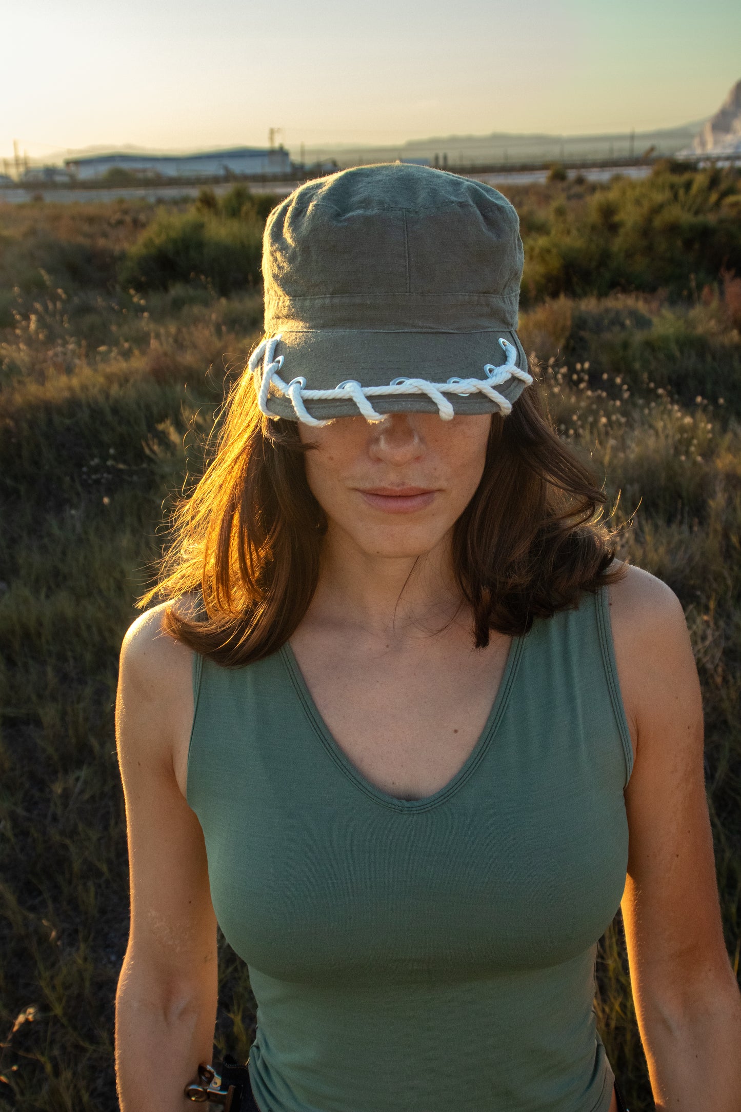 WOVEN HOLES PATROL CAP - KHAKI