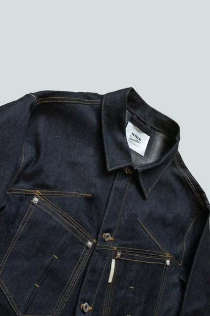 SCAR RAW DENIM JACKET - INDIGO